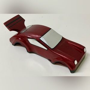 1980s Vintage Hand Crafted Homemade Pinewood Derby Race Car